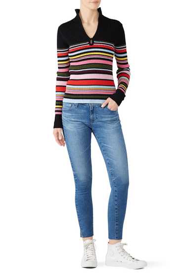 Tome Striped Mock Neck Sweater