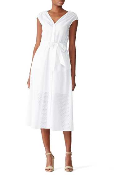 Draper James Eyelet Button Front Dress