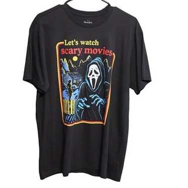 Ghost Face Lets Watch Scary Movies Mens T Shirt Bl