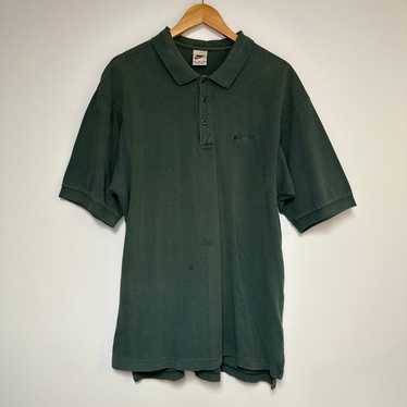 90s Nike Polo Shirt Vintage Green Swoosh T-Shirt V