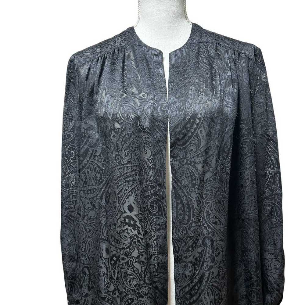 Italian-made paisley pattern long-sleeve cardigan… - image 3