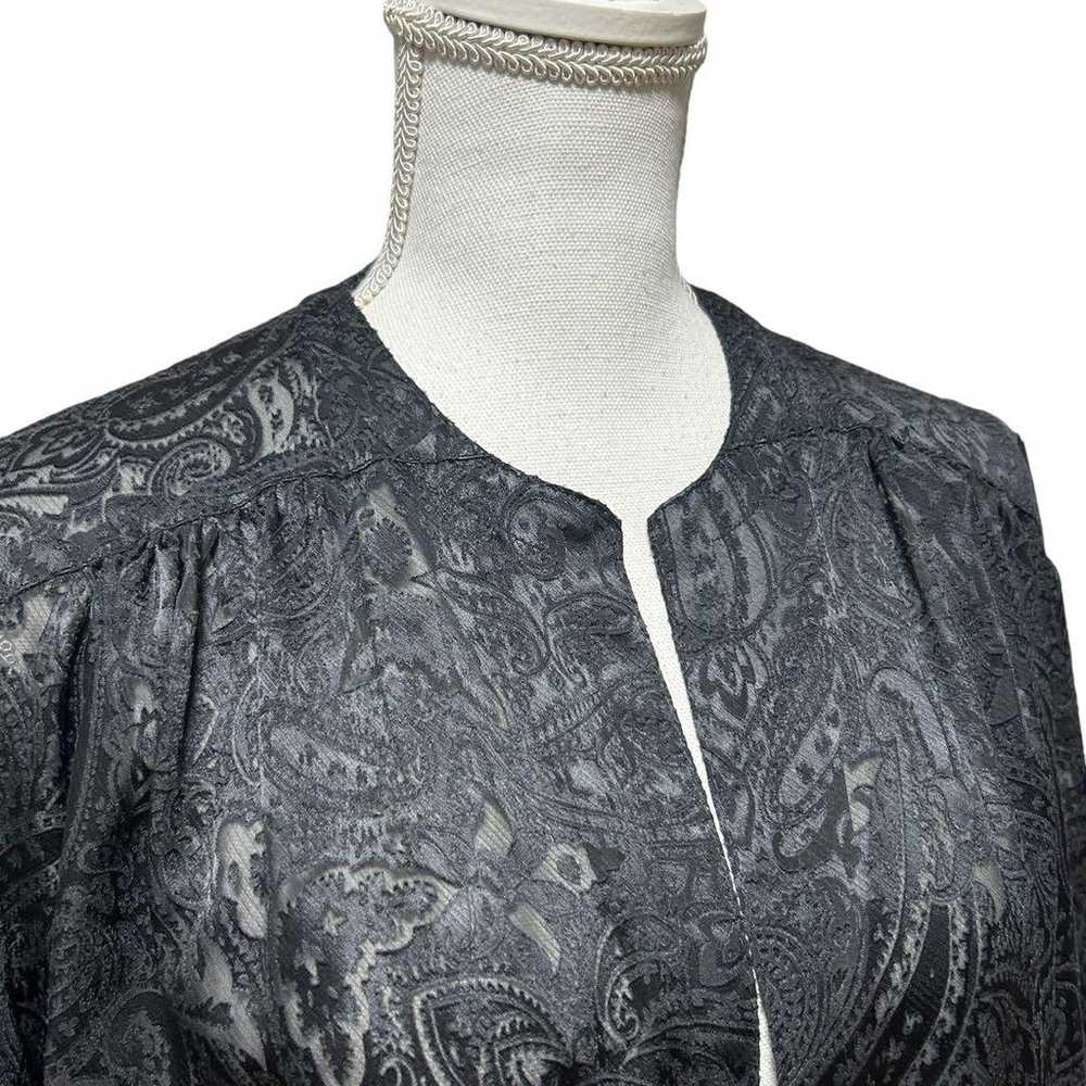 Italian-made paisley pattern long-sleeve cardigan… - image 4