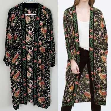 Zara Embroidered Floral Boho Kimono