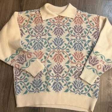 Vintage 90s Country Primitive women's sweater