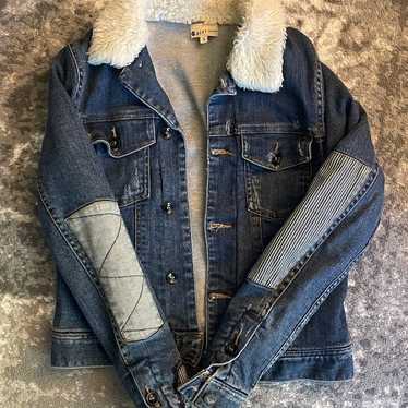 Vintage Roxy denim fleece jean jacket