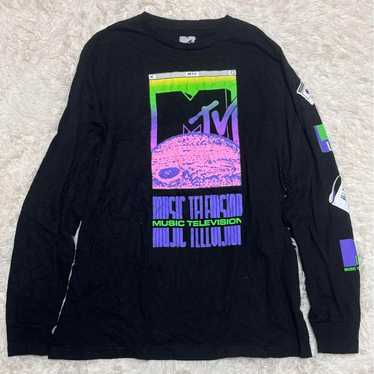 MTV Music Music Long T Long T-shirt Black XL Ameri