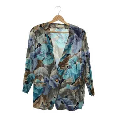 Espoir tailored jacket outer no-collar V-neck for 