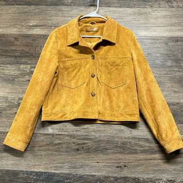 Blank NYC Tan Suede Cropped Womens Utility Jacket