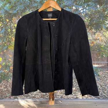 Eileen Fisher Women's Black 100% Goat Suede Jacket