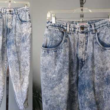 Acid Wash Jeans / Vtg 80s / Stephano Acid Wash Hig