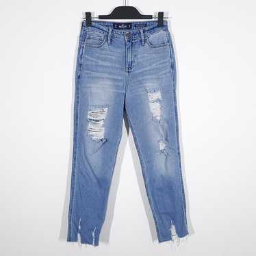 Hollister Ultra High Rise Distressed Mom Jean