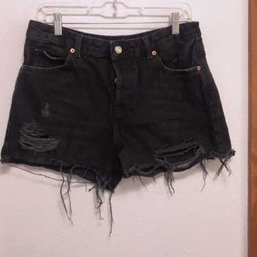 Topshop Moto High-rise denim shorts