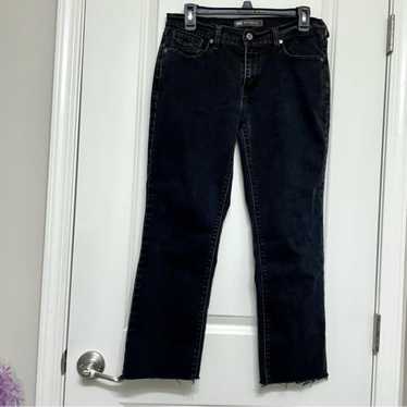 Levi’s Black 505 Straight Leg Cut Hem Jeans