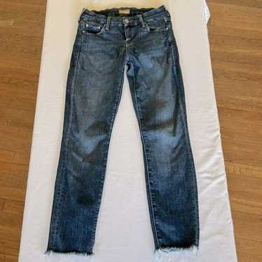 Mother Looker Ankle Fray Jeans