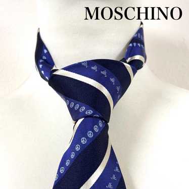 MOSCHINO Tie Striped Blue Navy