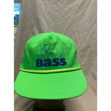 Vintage West Coast Bass Green Snapback Hat