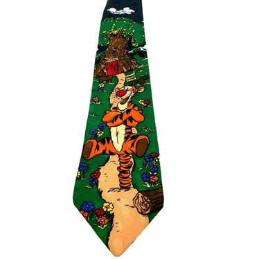 Vintage Disney TIGGER Silk Tie The Disney Store Ex