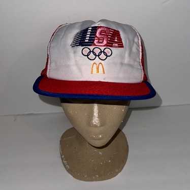 Vintage 1980 Mcdonalds Olympic Trucker Hat