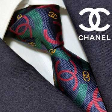 Rare Chanel Tie Coco Mark Large Coco Jacquard Gold