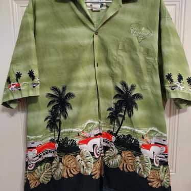 Vintage KYs Hawaiian Button Up Shirt XL Preowned C