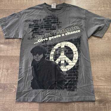 Vintage 1970s John Lennon T Shirt GIVE PEACE A CHANCE 70s