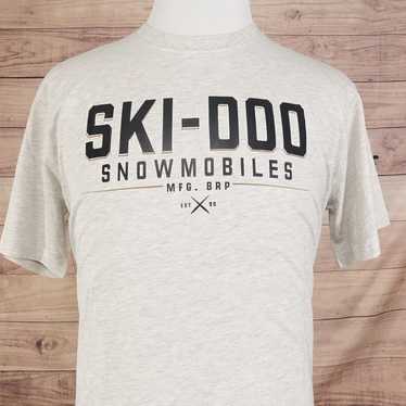 Vintage Ski-Doo Snowmobile Men's Short Sleeve Workshirt Vintage Ski-Doo Snowmobile Men's Short Sleeve Workshirt