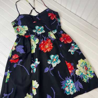 American Eagle Black Multicolor Floral Strappy Min