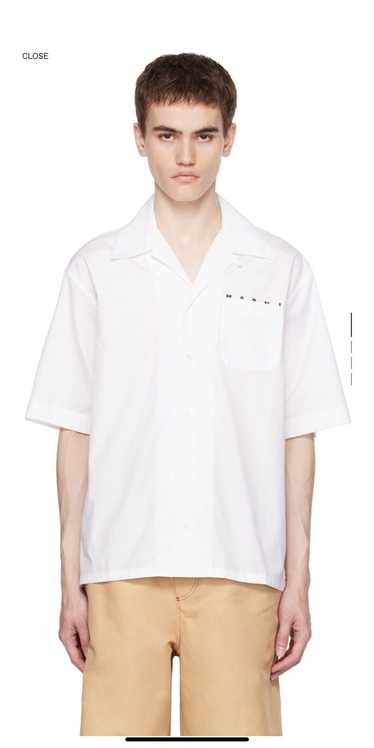 Marni Marni boxy white camp collar shirt