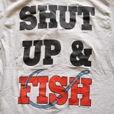 Vintage 94' Shut Up & Fish Chesapeake Bay Shirt Si