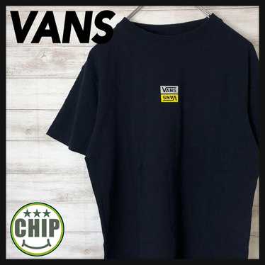 【Popular】VANS chest logo T-shirt Box logo Navy Sim