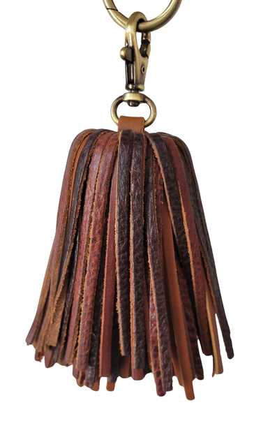 Portland Leather Chocolate Rainbow Tassel