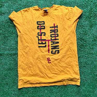 vintage usc trojans red and yellow sportswear size