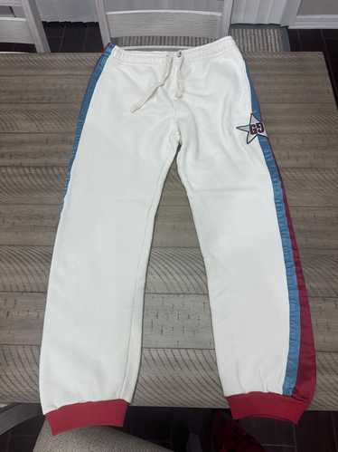 GUCCI★素敵！INTERLOCKING G LOGO WHITE COTTON SWEATPANTS GUCCI PANTS INTERLOCKING G LOGO WHITE COTTON SWEATPANTS sz S