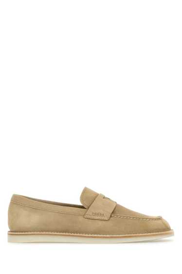 Prada Sand Suede Loafers