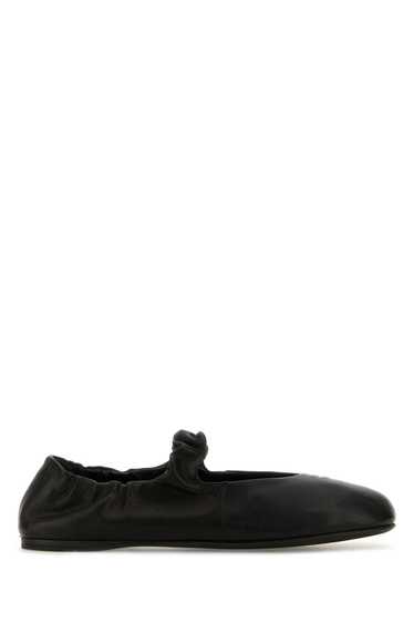 Miu Miu Black Nappa Leather Ballerinas