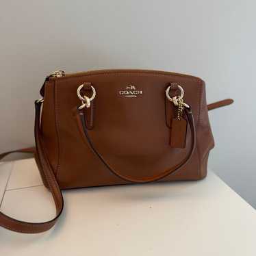 Authentic Coach Mini Christie in brown leather cro