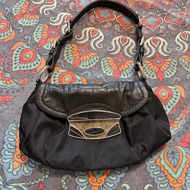 Prada Nylon & Leather Shoulder Bag