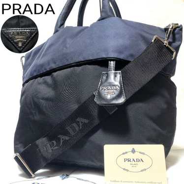 Prada 2WAY Handbag Reversible Tessuto Nylon Triang