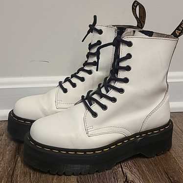 Dr Martens Jadon White Platform boots