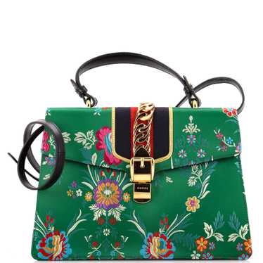 GUCCI Sylvie Shoulder Bag Floral Jacquard Small