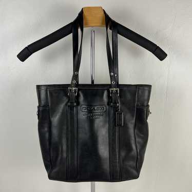 Coach Vintage Black Leather Hampton Gallery Tote Y