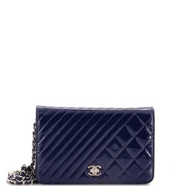 CHANEL Coco Boy Wallet on Chain Quilted Patent