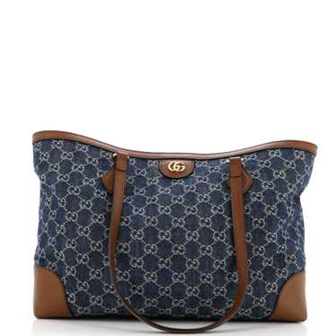 GUCCI Ophidia Shopping Tote GG Denim Medium