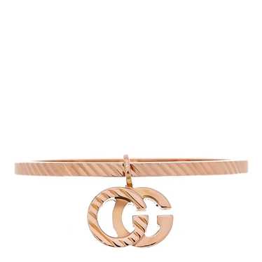 GUCCI 18K Rose Gold GG Running Charm Ring 53 6.5