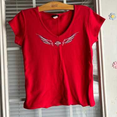 Harley Davidson y2k baby tee top