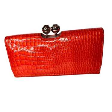 Ted Baker Ted Baker Orange Crocodile Embossed Leat