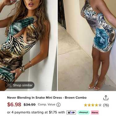 Snake mini dress