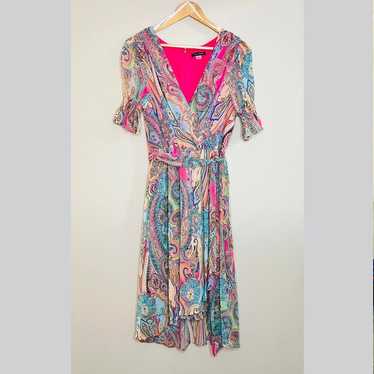 Tommy Hilfiger Paisley Wrap Dress - Size 12