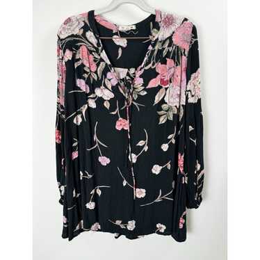 Billabong Black Pink Floral Whimsygoth Dark Femini