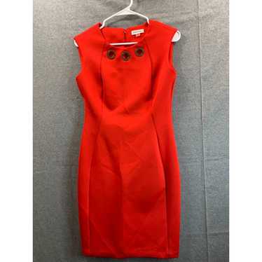 Calvin Klein Red Dress Women Small Size 4 Evening… - image 1